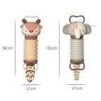 Hochet accordéon – figurine animal avec poignées et sons