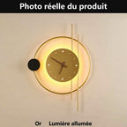 Horloge murale avec LED – Design métal et acrylique moderne