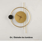 Horloge murale avec LED – Design métal et acrylique moderne