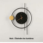 Horloge murale avec LED – Design métal et acrylique moderne