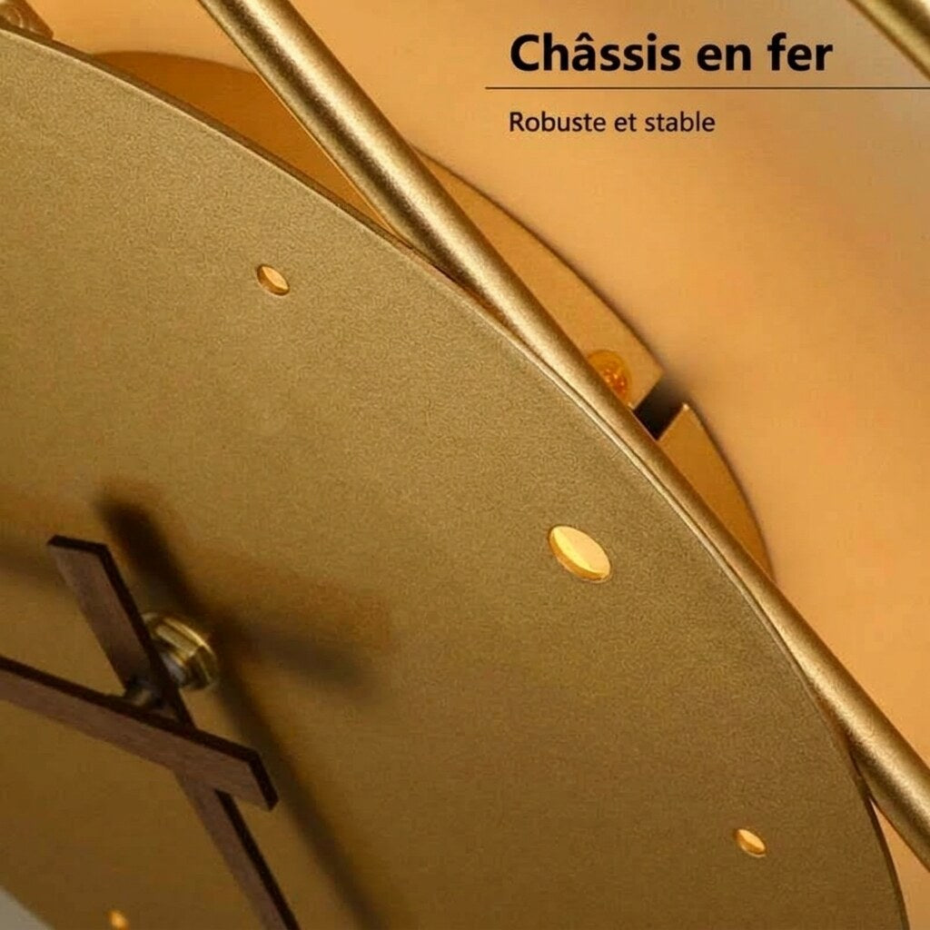 Horloge murale avec LED – Design métal et acrylique moderne