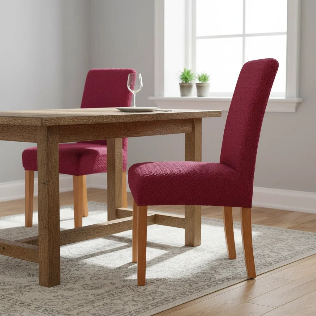 Housse de chaise en velours stretch – Protection pour salle à manger