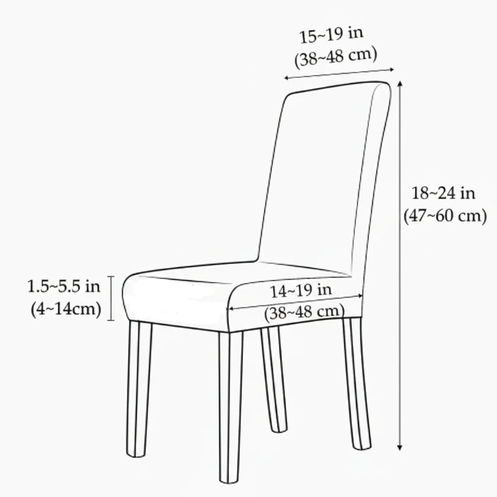 Housse de chaise en velours stretch – Protection pour salle à manger