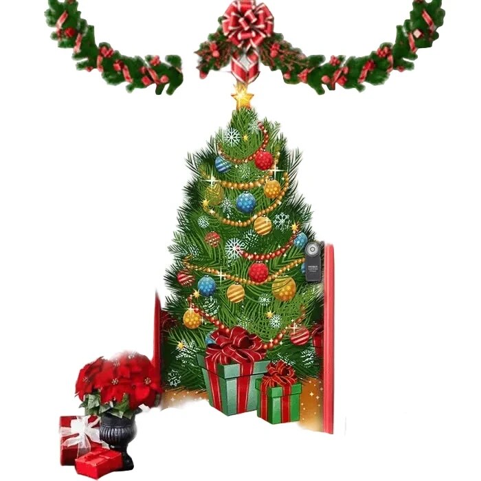 Housse de porte Noël – motifs festifs imprimés en polyester
