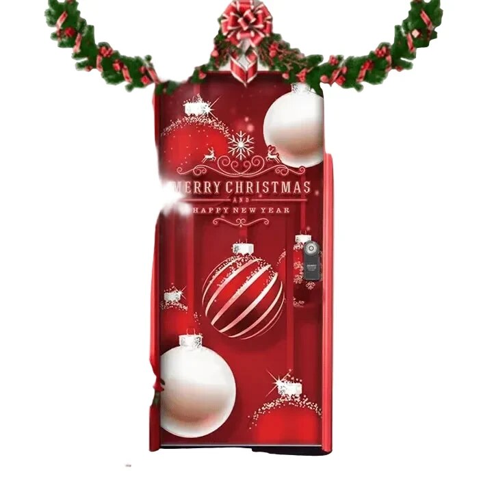 Housse de porte Noël – motifs festifs imprimés en polyester