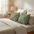 Housses de coussins imprimées – motifs botaniques vintage
