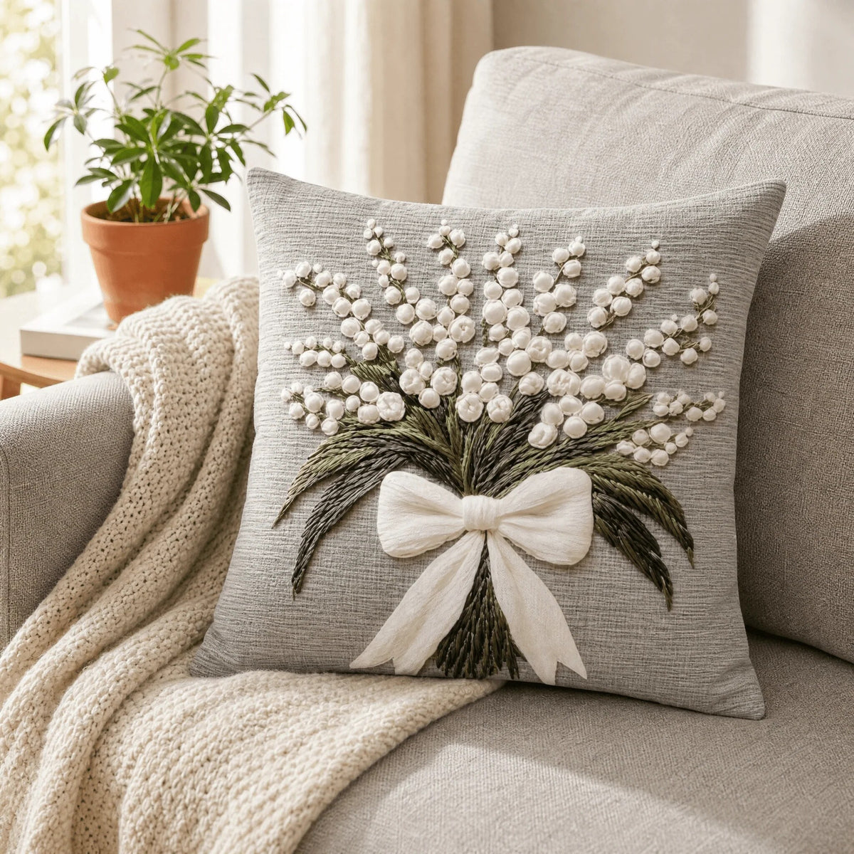 Housses de coussins imprimées – motifs botaniques vintage