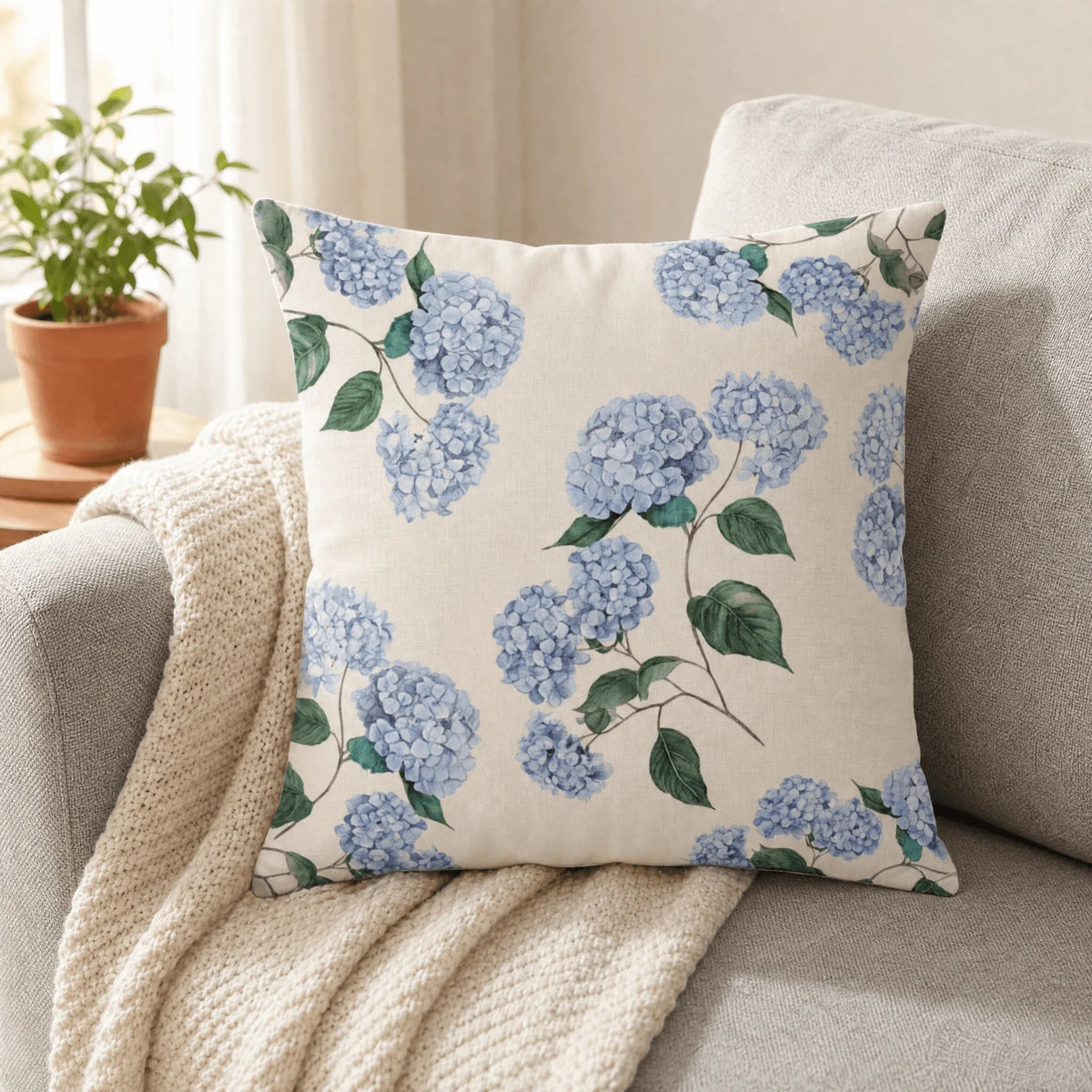 Housses de coussins imprimées – motifs botaniques vintage