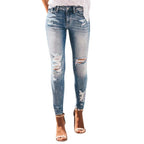 Jean skinny femme – Coupe ajustée taille montée délavé