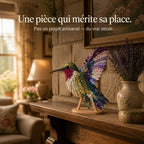Kit de patchwork textile oiseau – loisir créatif sans couture