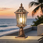 Lampadaire solaire pour poteau – verre 360°, télécommande