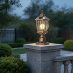 Lampadaire solaire pour poteau – verre 360°, télécommande