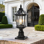 Lampadaire solaire pour poteau – verre 360°, télécommande
