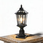 Lampadaire solaire pour poteau – verre 360°, télécommande