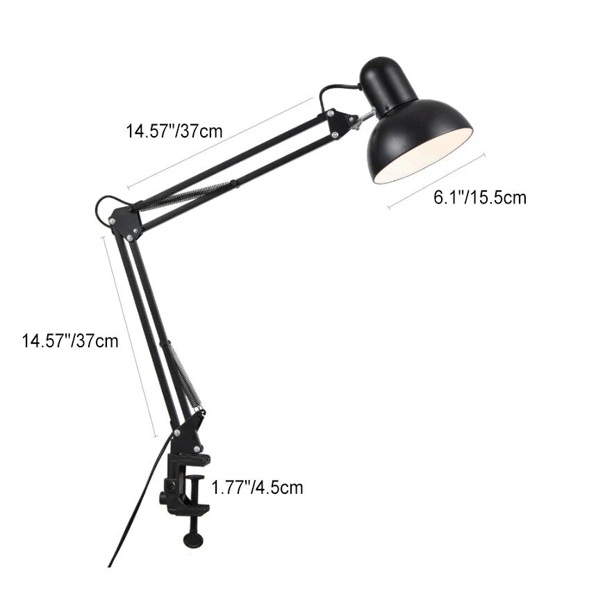 Lampe de bureau – bras oscillant articulé avec pince