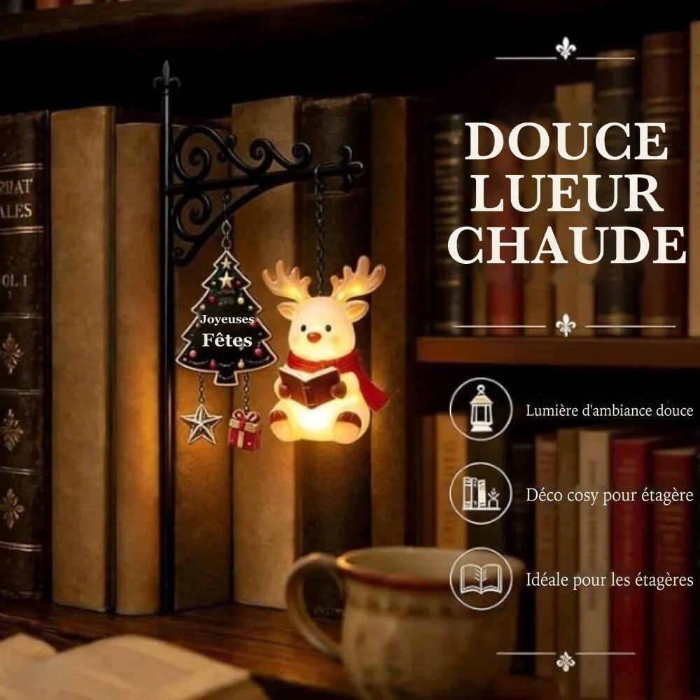 Lampe de Noël à suspendre – décoration peinte à la main