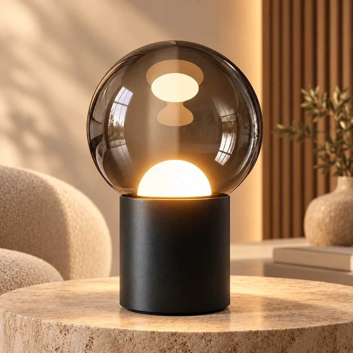Lampe de table – batterie rechargeable, variateur LED