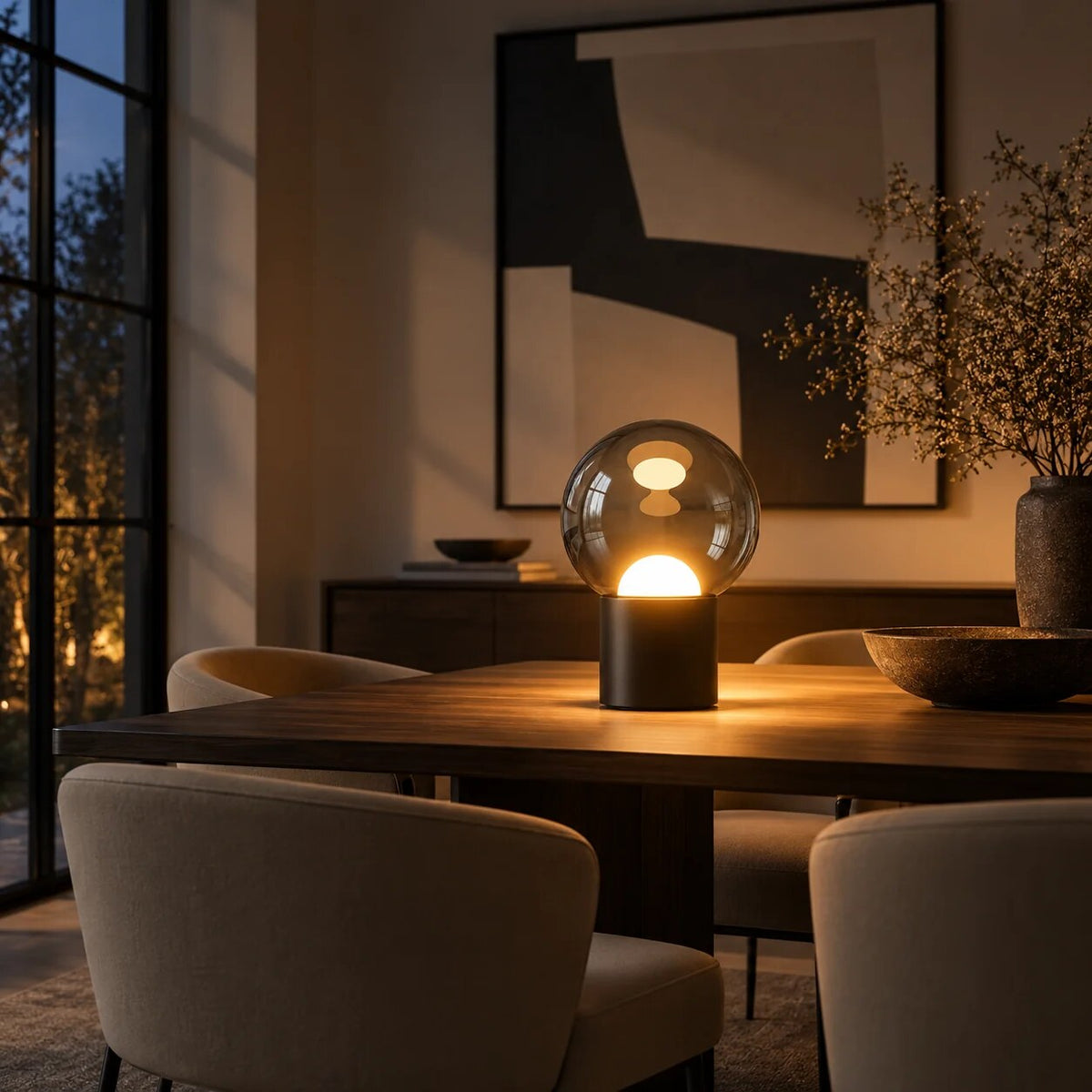 Lampe de table – batterie rechargeable, variateur LED