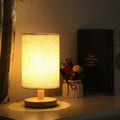 Lampe de table bois et lin – luminaire Scandinave chaud