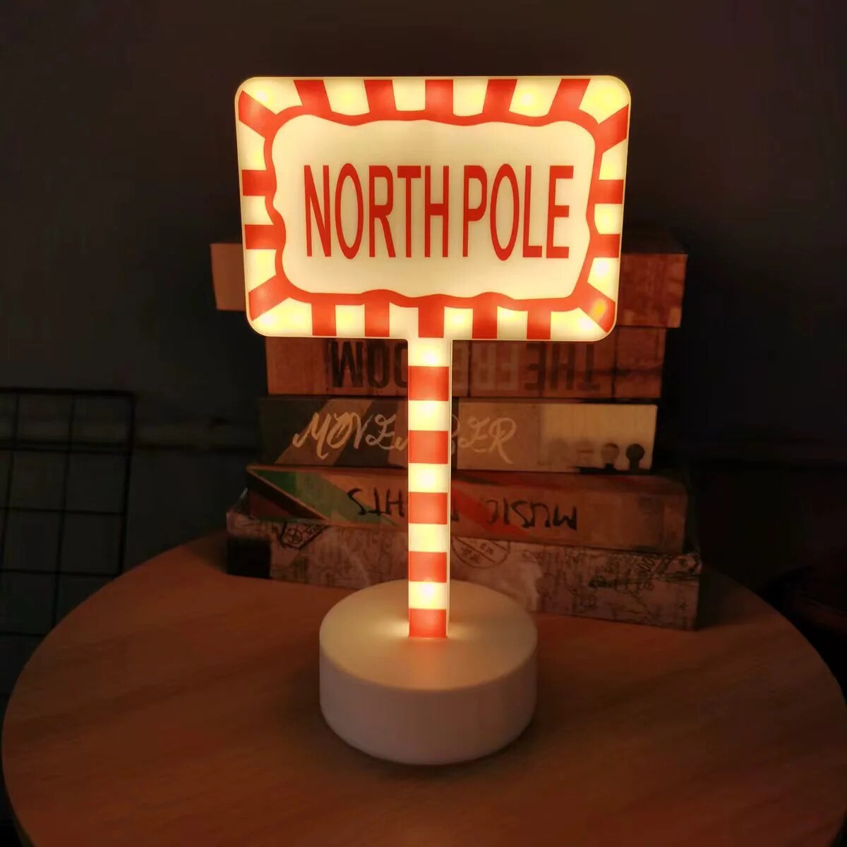 Lampe panneau indicateur rétro – veilleuse LED vintage