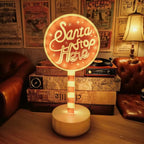 Lampe panneau indicateur rétro – veilleuse LED vintage
