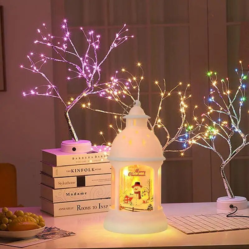 Lanterne de Noël LED – décoration festive intérieur et extérieur