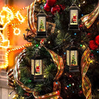 Lanterne de Noël – scène miniature lumineuse avec piles