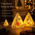 Lanterne de Noël triangulaire – motifs assortis et lumineux