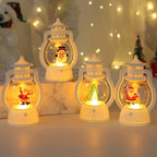 Lanterne LED à piles – décoration de Noël bonhomme neige