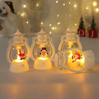Lanterne LED à piles – décoration de Noël bonhomme neige