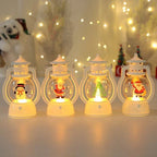 Lanterne LED à piles – décoration de Noël bonhomme neige