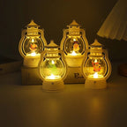 Lanterne LED à piles – décoration de Noël bonhomme neige