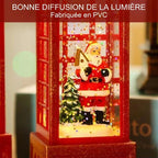 Lanterne miniature de Noël – scène festive illuminée
