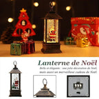 Lanterne miniature de Noël – scène festive illuminée