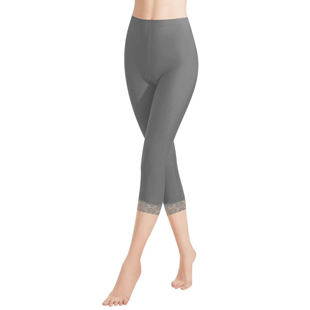 Legging capri femme – Taille haute, coton extensible