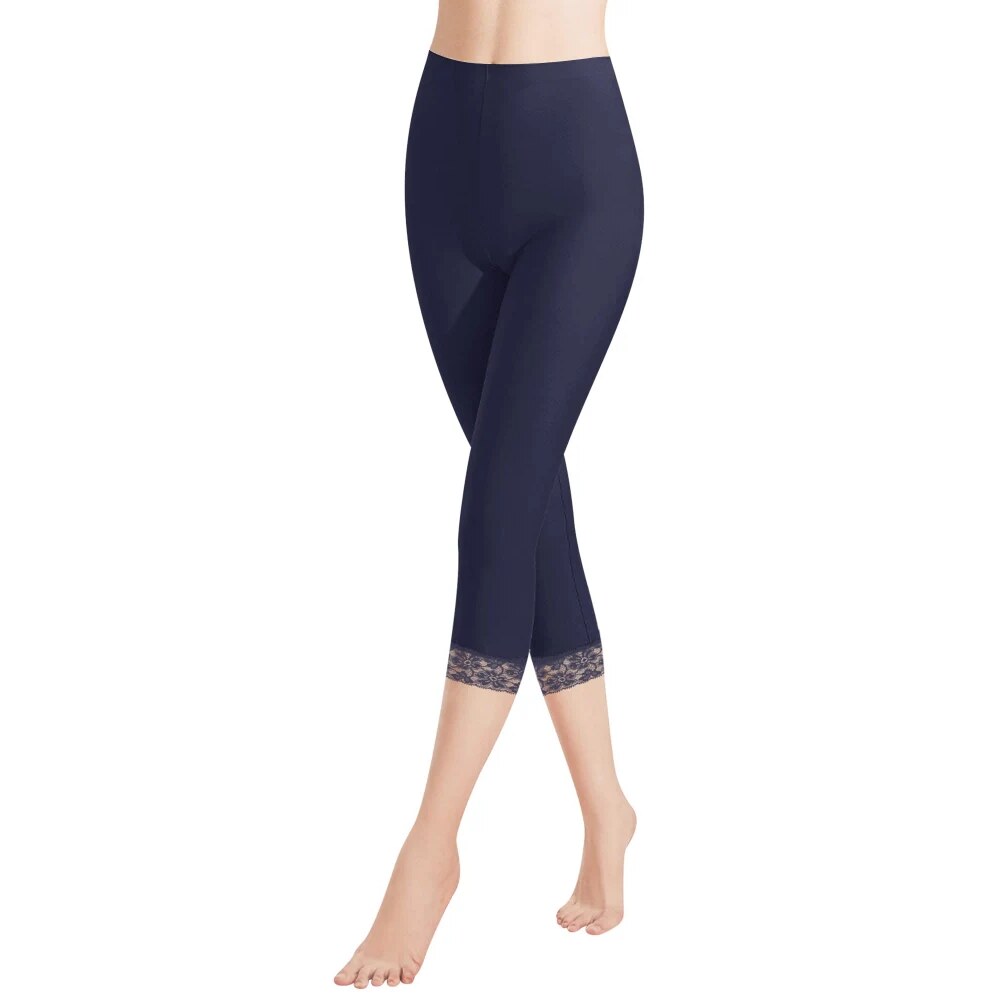 Legging capri femme – Taille haute, coton extensible