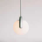 Lustre linéaire suspendu – tube courbé, métal et verre clair