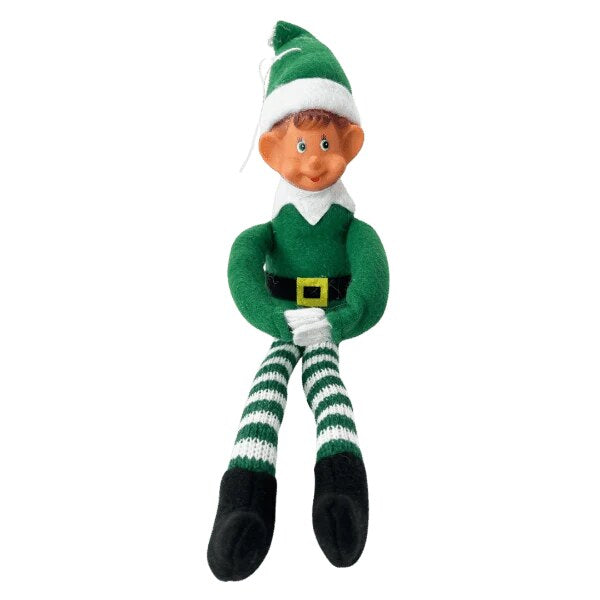 Lutin farceur vert – elfin jouet de Noël peluche douce