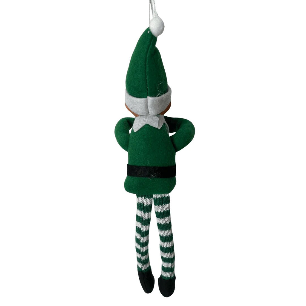 Lutin farceur vert – elfin jouet de Noël peluche douce