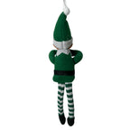 Lutin farceur vert – elfin jouet de Noël peluche douce