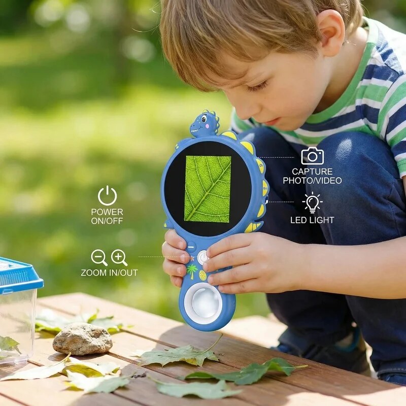 Microscope numérique enfant – Dinosaure, écran LCD intégré
