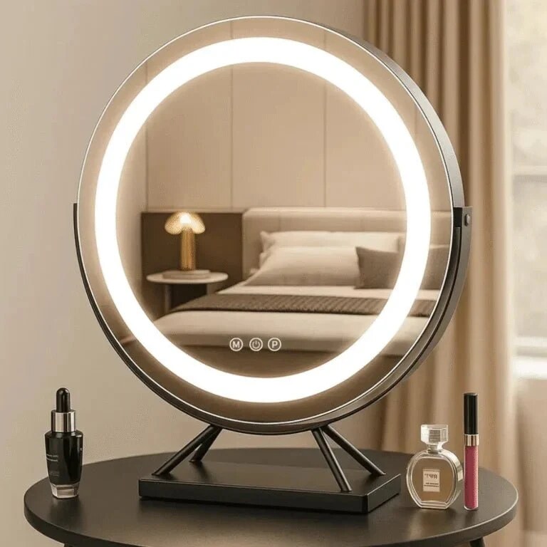 Miroir coiffeuse lumineux – variateur d'intensité led