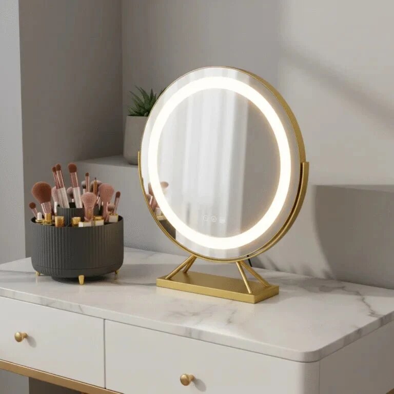 Miroir coiffeuse lumineux – variateur d'intensité led