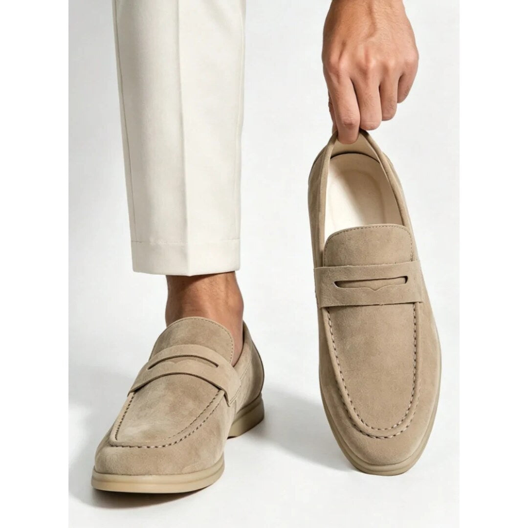 Mocassins homme – chaussure à enfiler, semelle contrastée