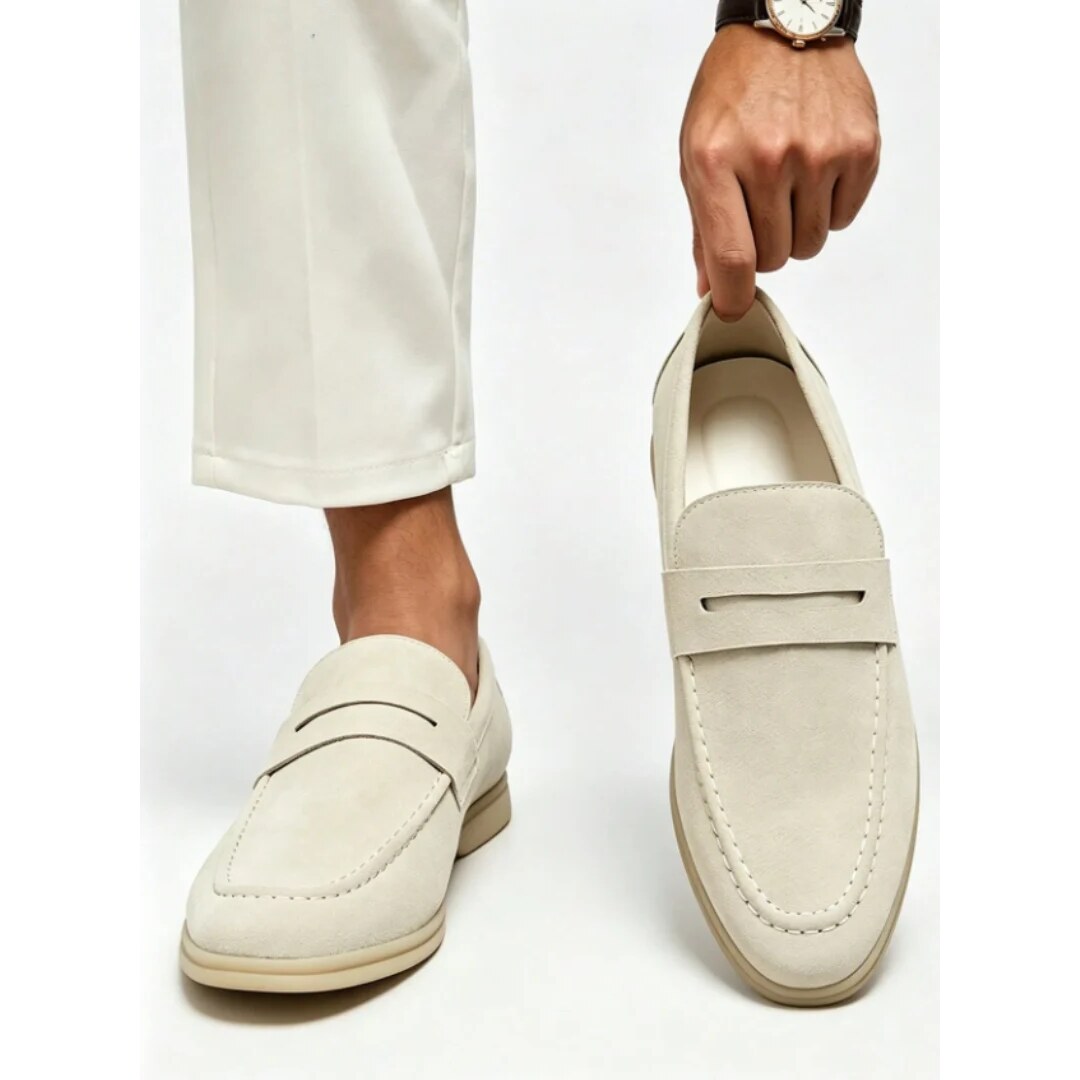 Mocassins homme – chaussure à enfiler, semelle contrastée