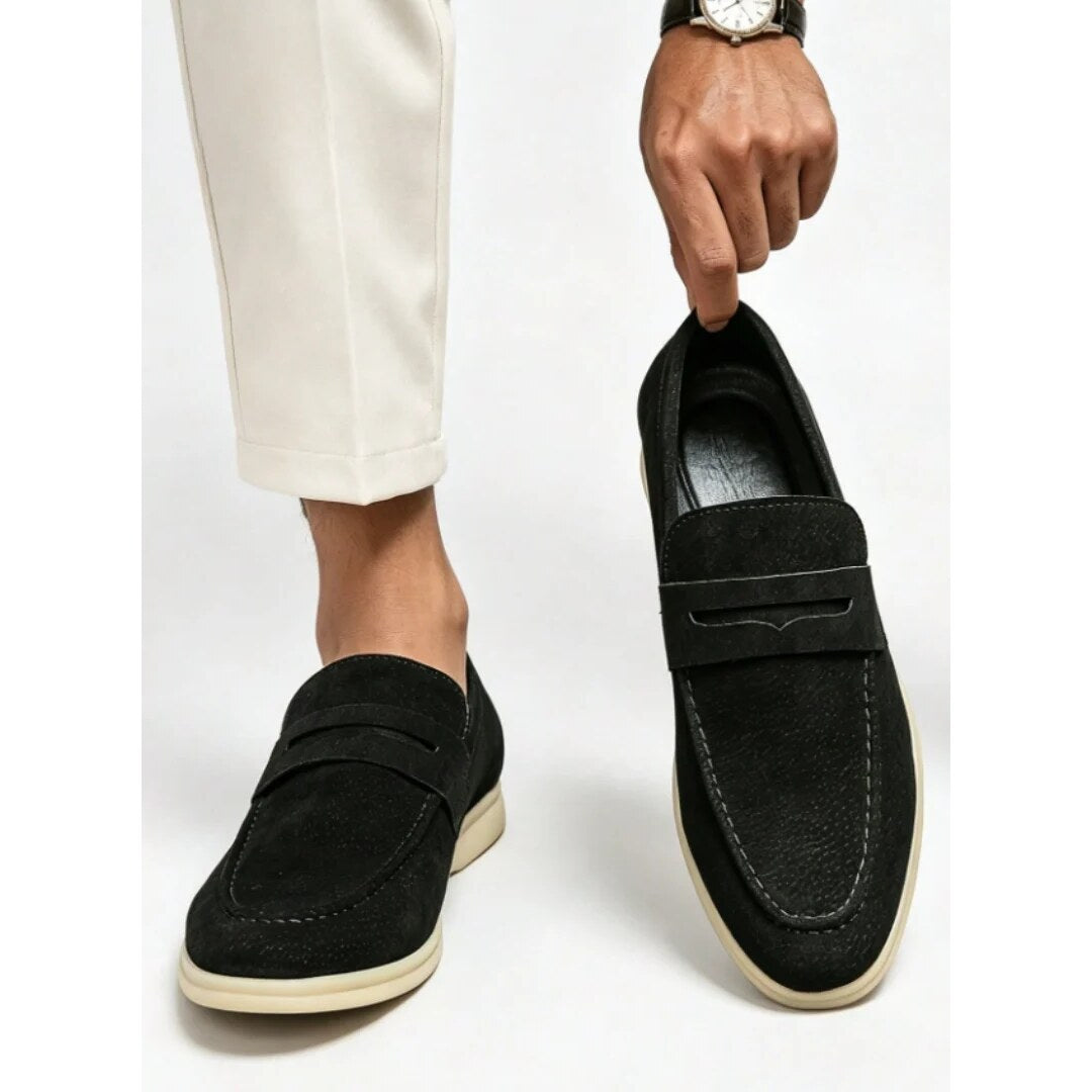 Mocassins homme – chaussure à enfiler, semelle contrastée