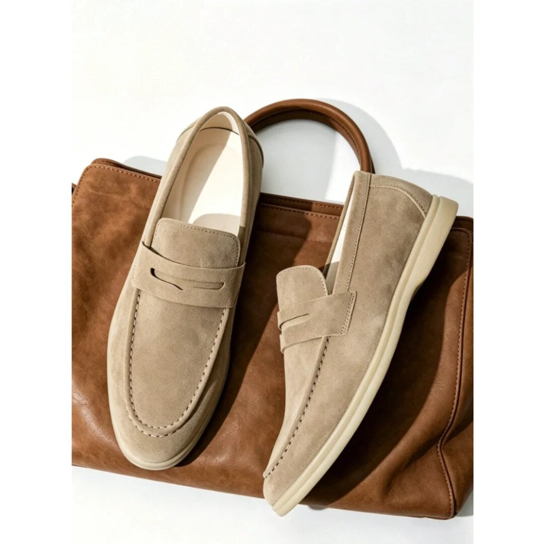 Mocassins homme – chaussure à enfiler, semelle contrastée