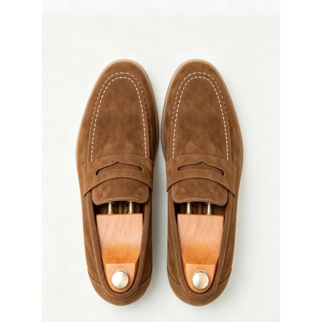 Mocassins homme – chaussure à enfiler, semelle contrastée