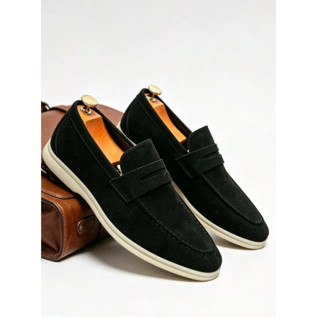Mocassins homme – chaussure à enfiler, semelle contrastée