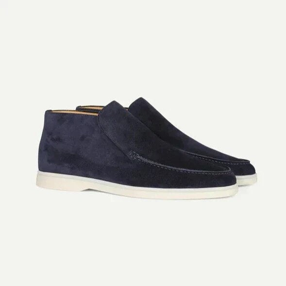 Mocassins homme montants – sans lacets, semelle plate